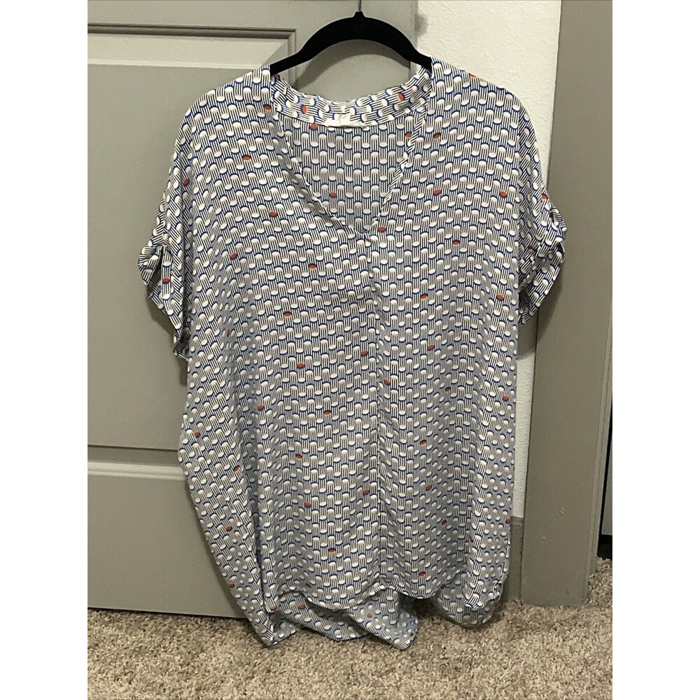 Pleione | Women's Black and White Pattern Sleeveless Top | Size: XL
